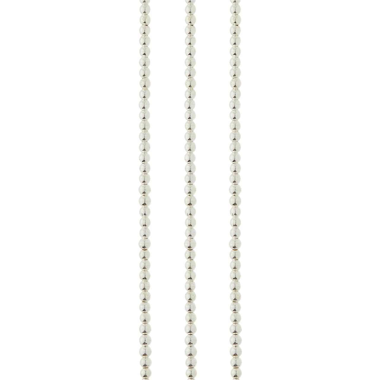 9 Pack: Sterling Silver-Plated Round Beads by Bead Landing™